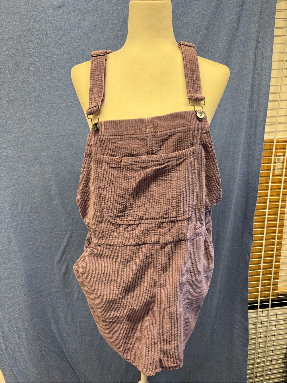 Women’s Corduroy Overall Dress in Mauve